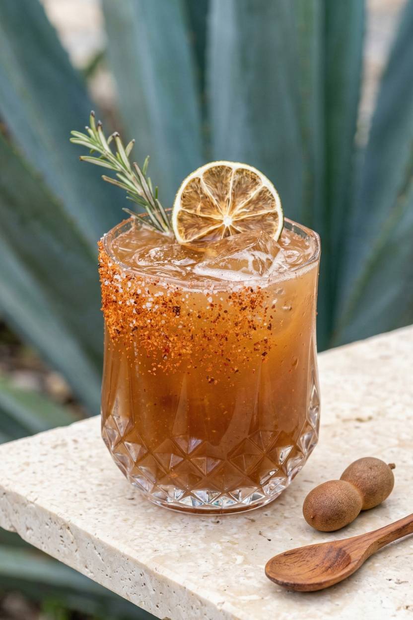 Foto presentación Mezcal León de Guerrero Cóctel Mix Tamarindo