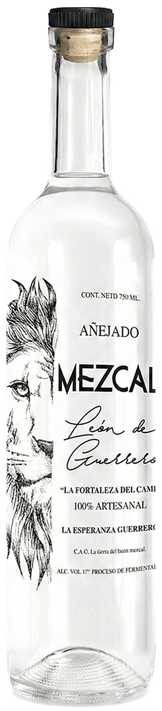 Botella Transparente Mezcal León de Guerrero