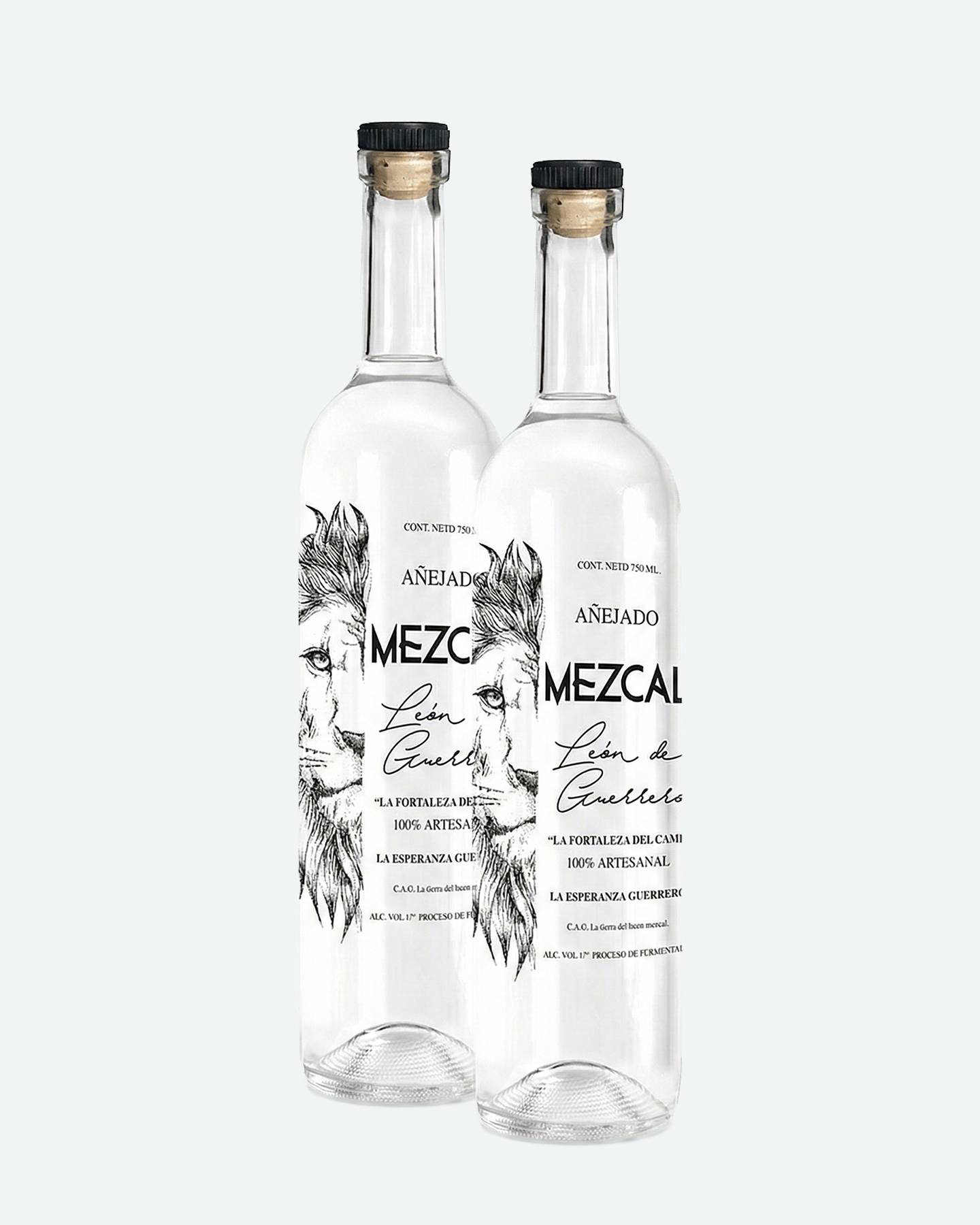 2 botelles de mezcal natural